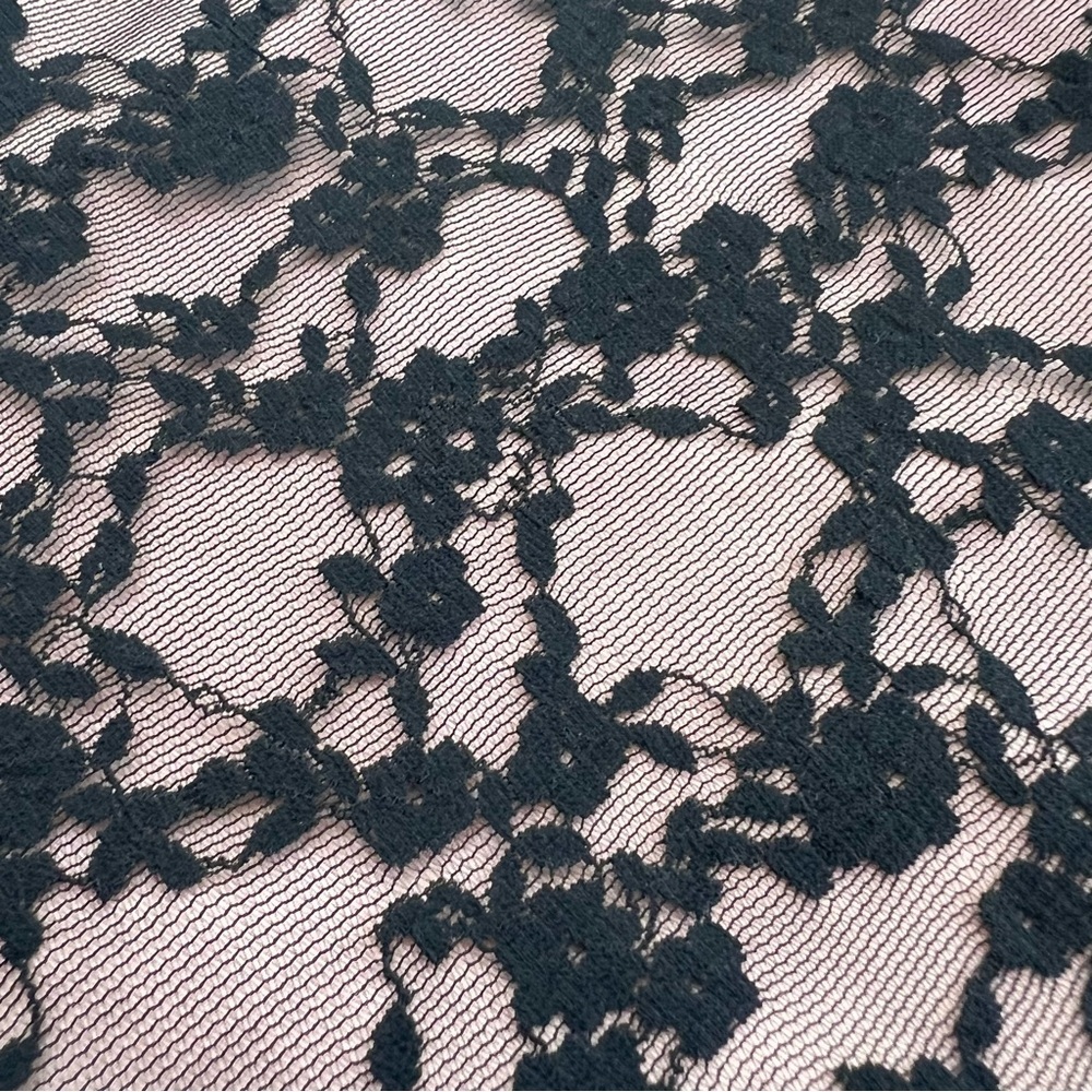 Wild Fable Black and Cream Sheer Lace Lined Pants, XL - Picture 3 of 6